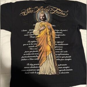 Vintage Jesus Christ T-Shirt Mexican “saint Jude Painting”  SIZE XL